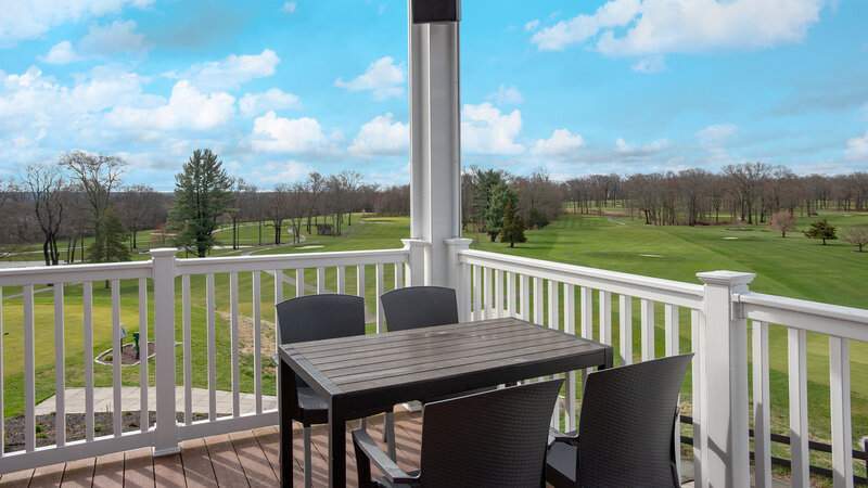 Table at outdoor patio seating area